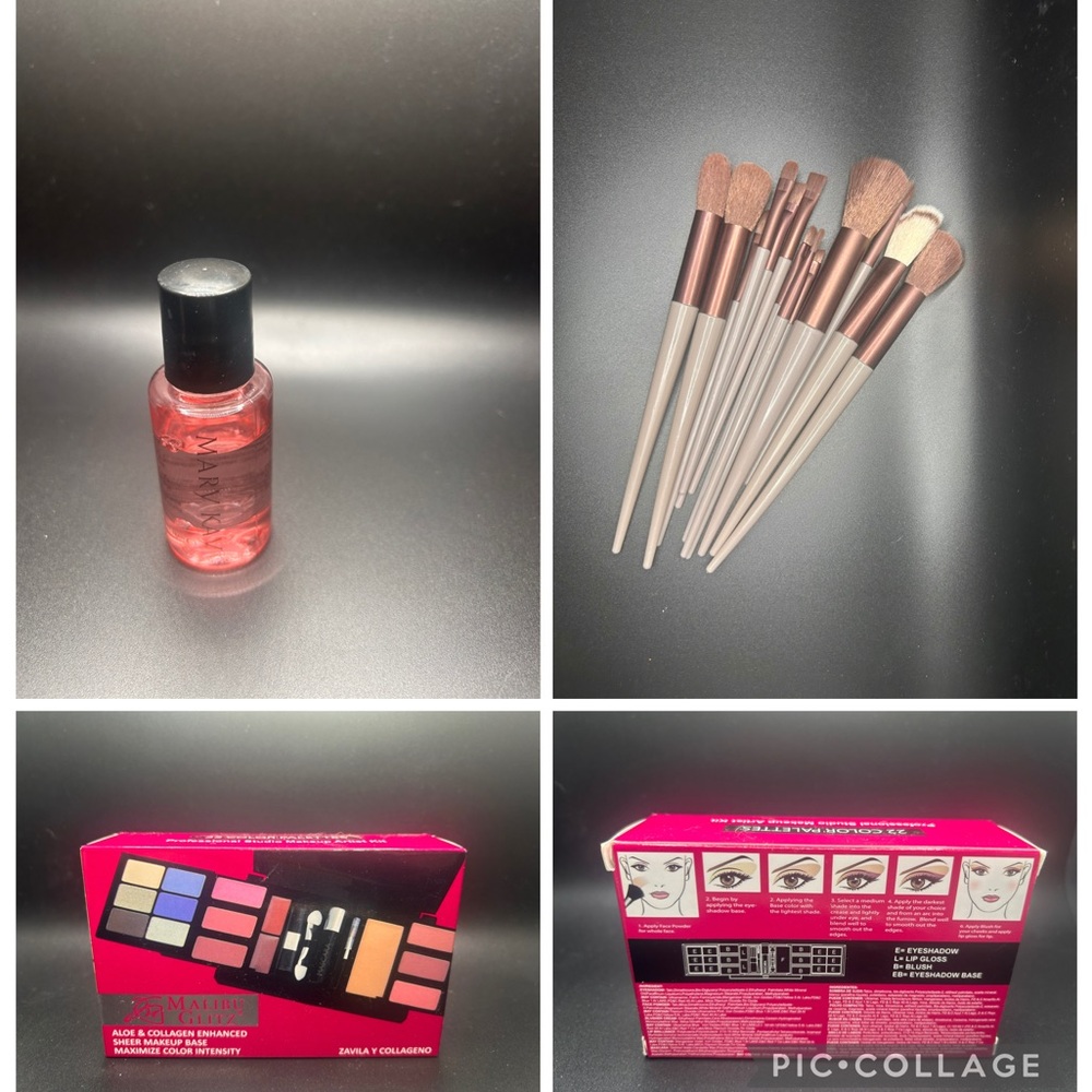 Makeup Bundle: Palette, eye makeup‎ remover and full brush set